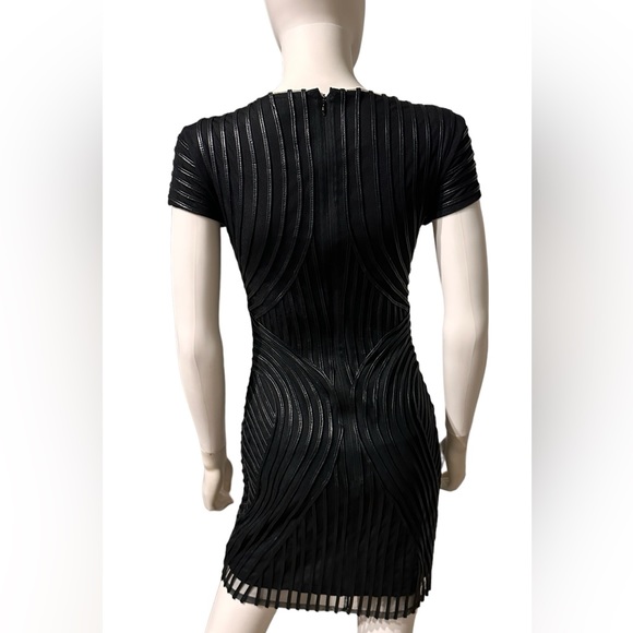 Parker Fabiana Leather Detail Mini Dress Size S - Picture 3 of 5